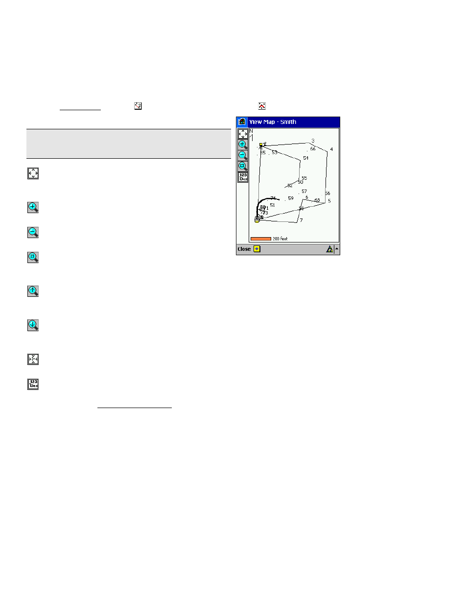 Map view | Spectra Precision Survey Pro v3.80 Recon iPAQ Reference Manual User Manual | Page 252 / 261