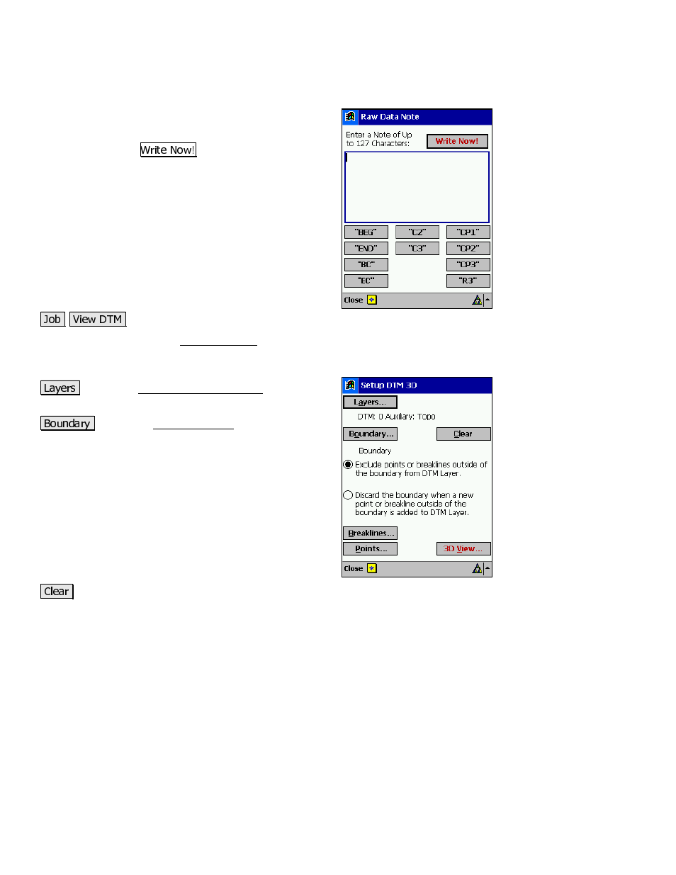 View dtm | Spectra Precision Survey Pro v3.80 Recon iPAQ Reference Manual User Manual | Page 70 / 261