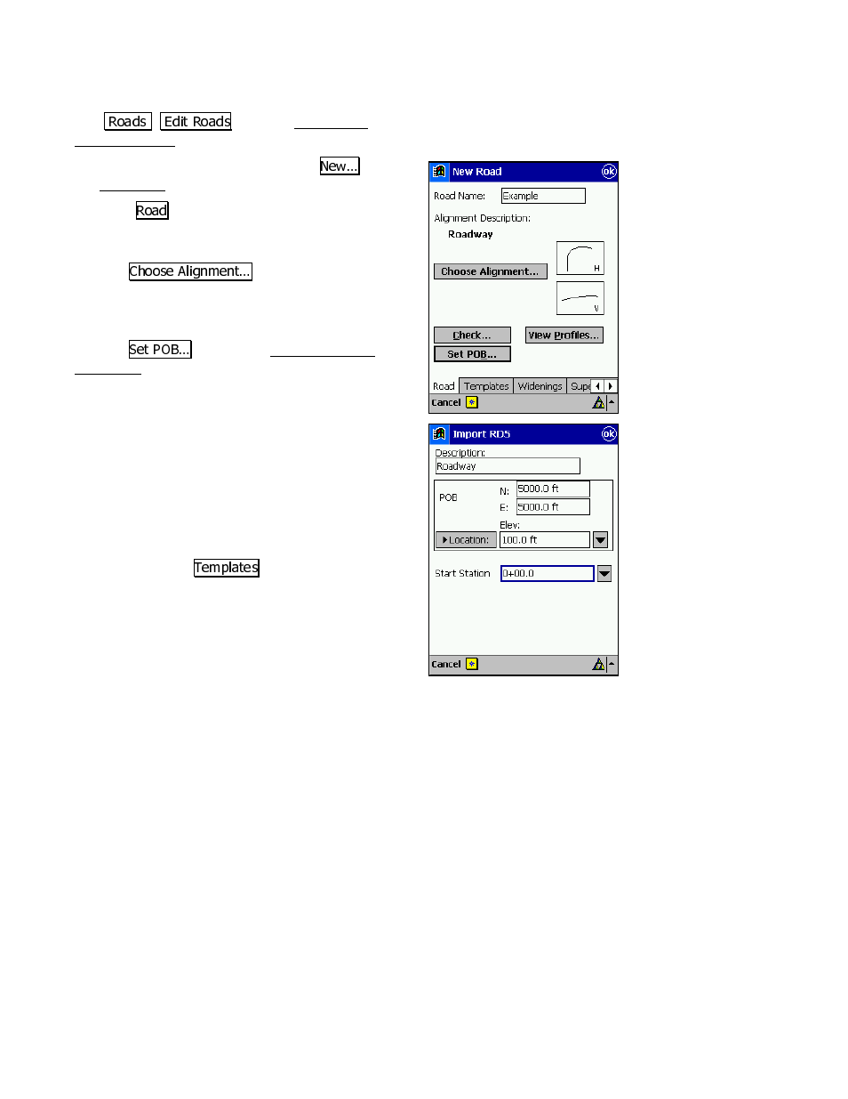 Add templates to the alignment | Spectra Precision Survey Pro v3.80 Recon iPAQ User Manual User Manual | Page 106 / 178
