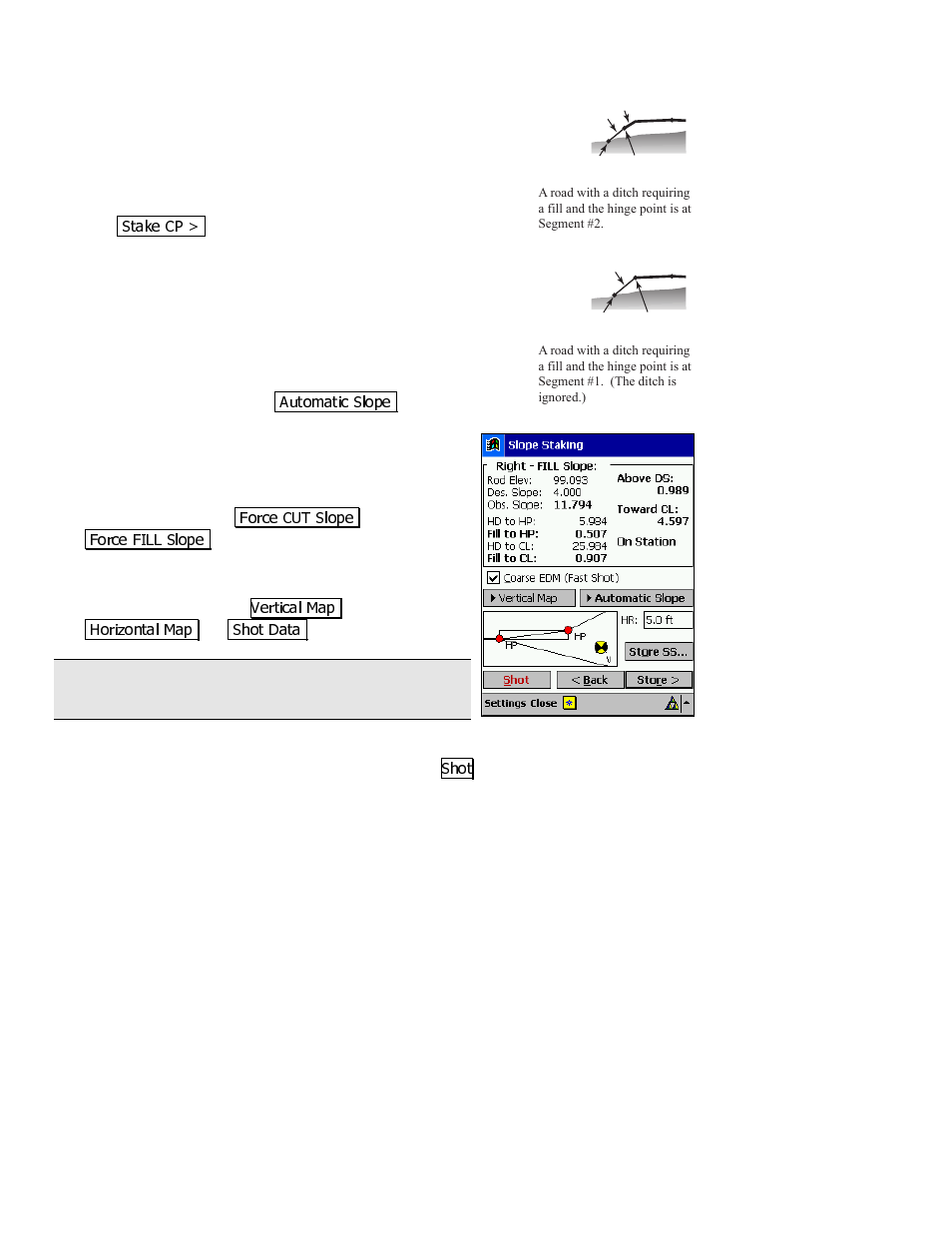 Staking the catch point | Spectra Precision Survey Pro v3.80 Recon iPAQ User Manual User Manual | Page 154 / 178