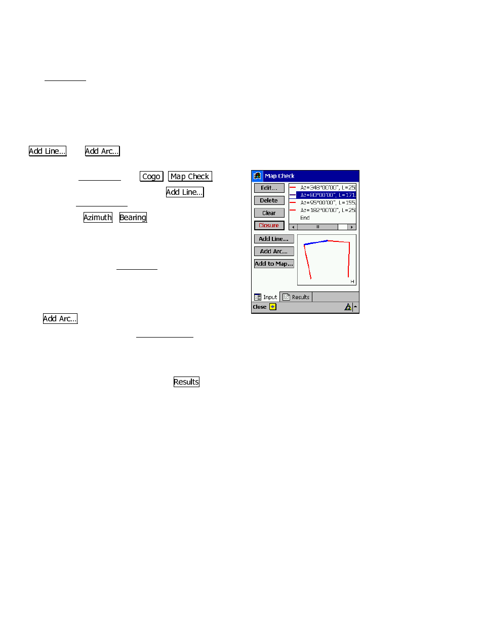 Map check, Entering boundary data | Spectra Precision Survey Pro v3.80 Recon iPAQ User Manual User Manual | Page 158 / 178