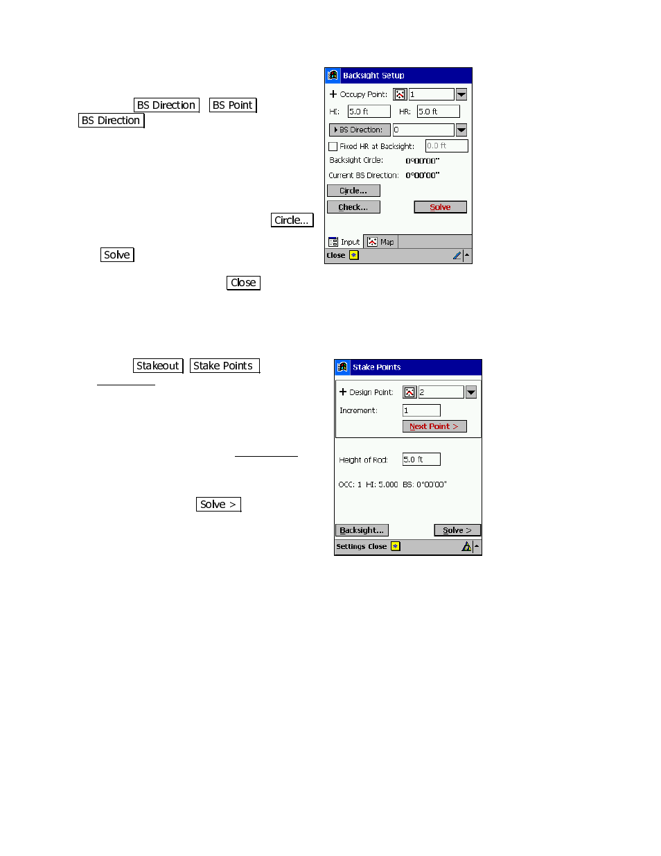 Staking points | Spectra Precision Survey Pro v3.80 Recon iPAQ User Manual User Manual | Page 86 / 178