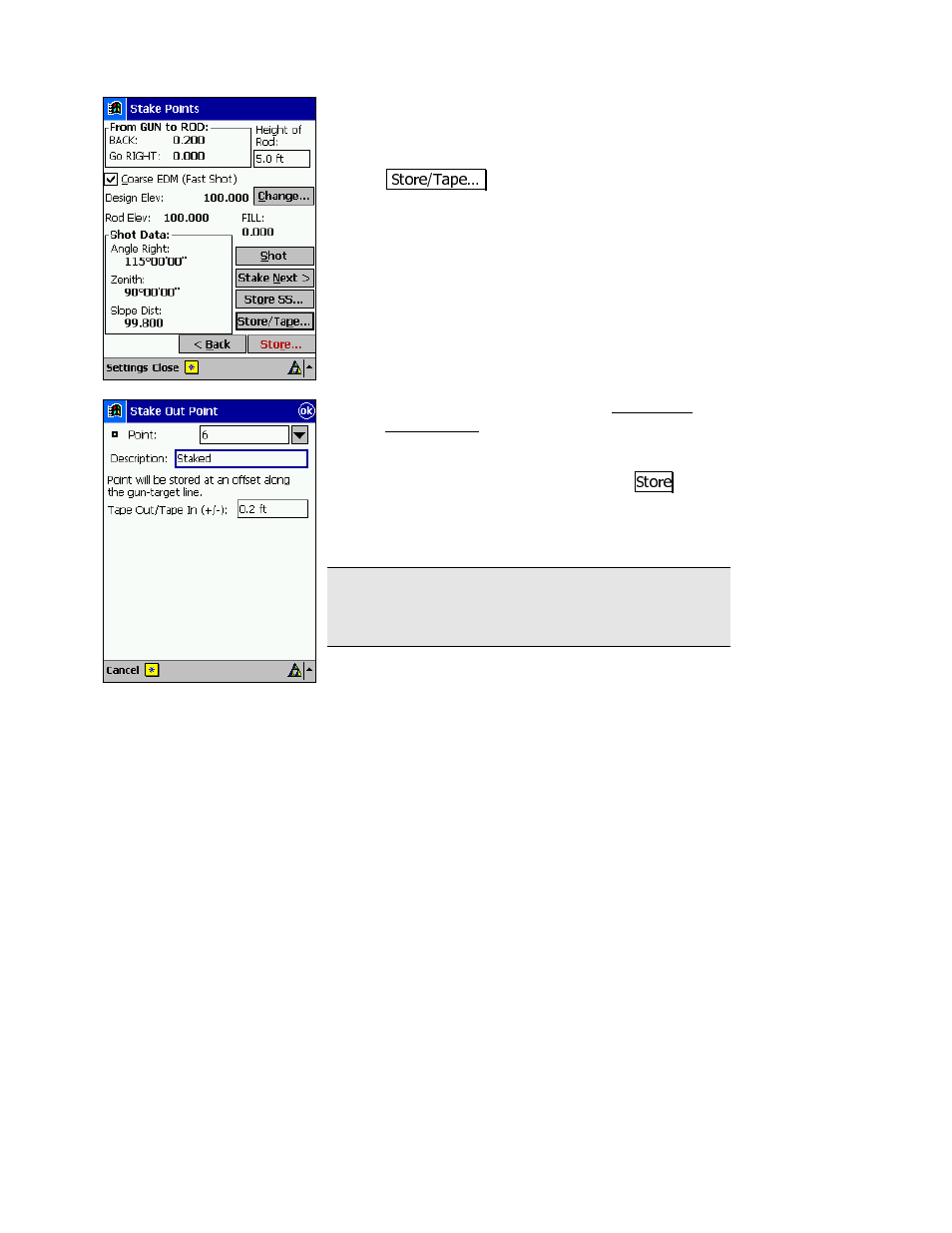 Point staking summary | Spectra Precision Survey Pro v3.80 Recon iPAQ User Manual User Manual | Page 89 / 178