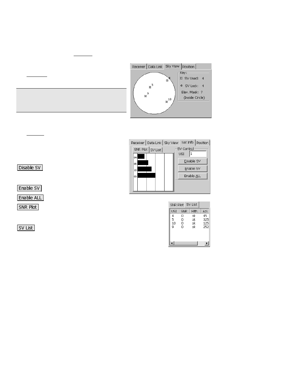 Sky view, Sat info | Spectra Precision Survey Pro CE v3.80 Ranger GPS Reference Manual User Manual | Page 22 / 93