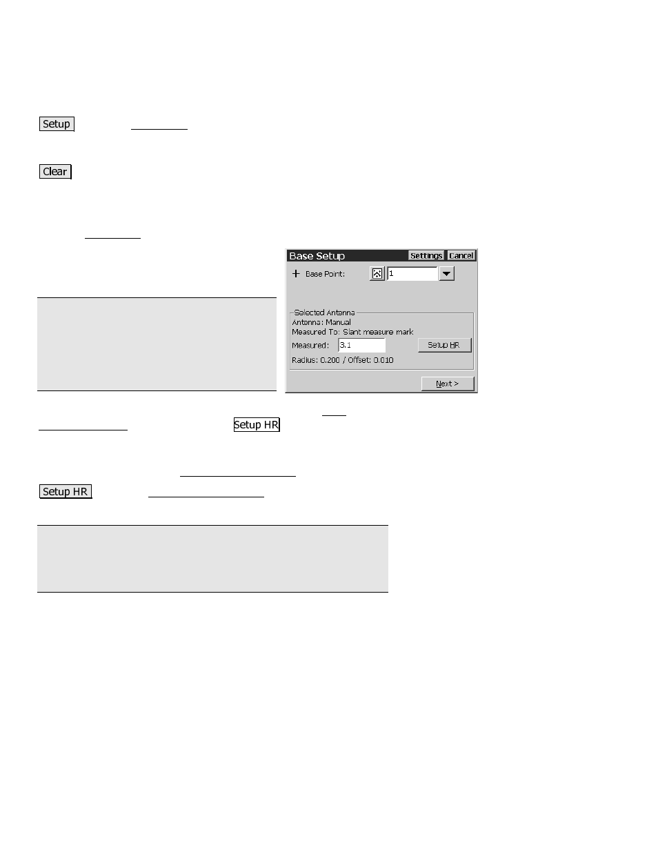 Base setup one – pick base point | Spectra Precision Survey Pro CE v3.80 Ranger GPS Reference Manual User Manual | Page 24 / 93