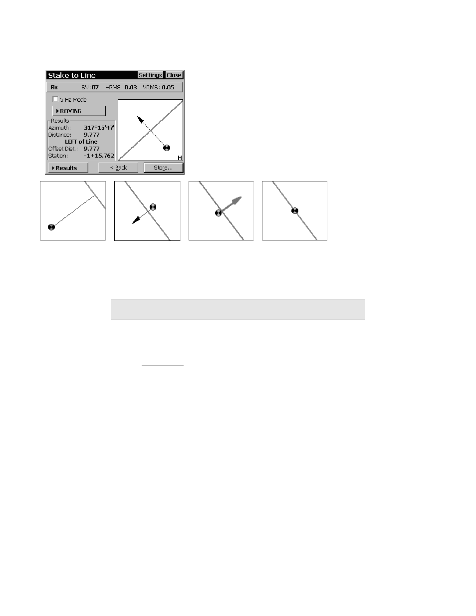 Stake to line – screen two | Spectra Precision Survey Pro CE v3.80 Ranger GPS Reference Manual User Manual | Page 79 / 93