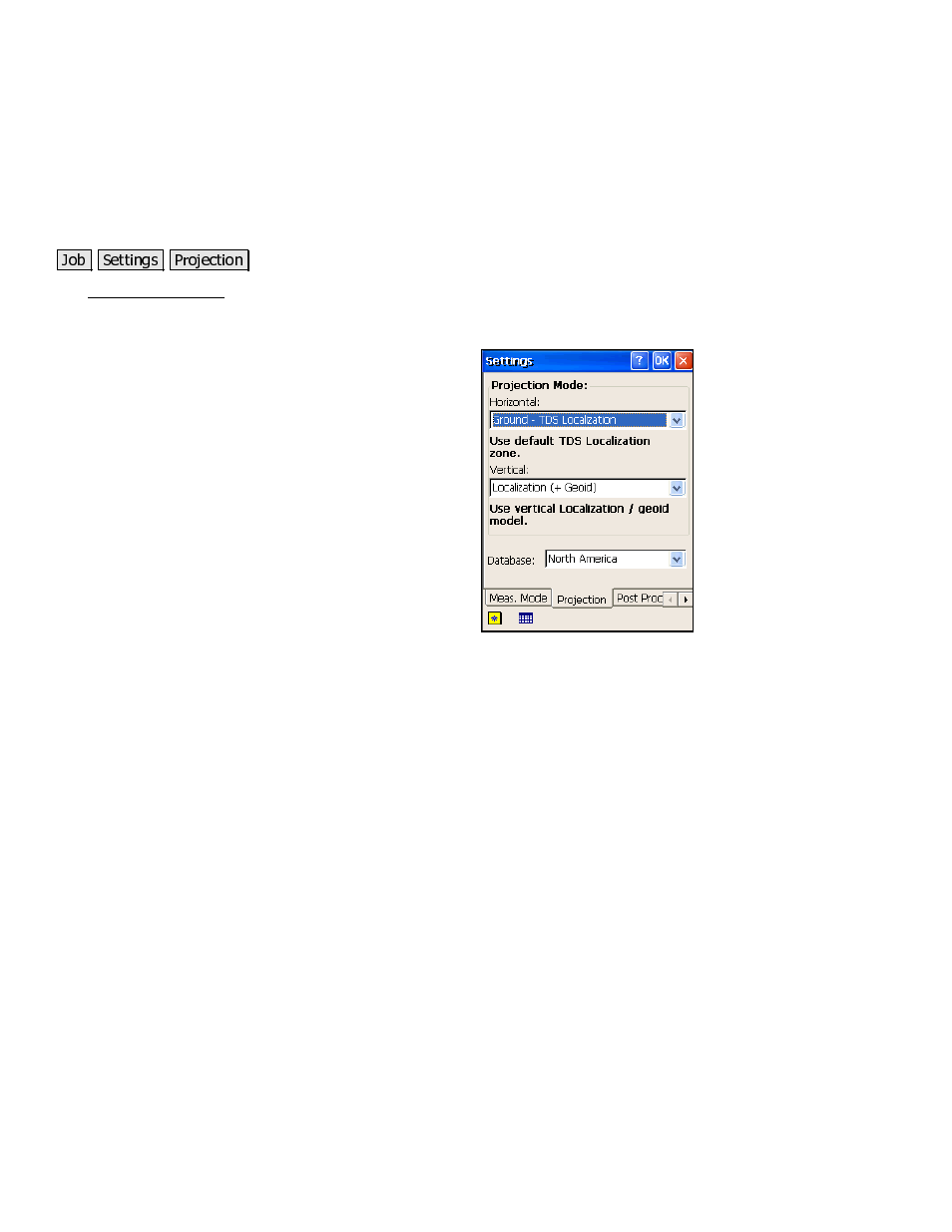 Projection settings | Spectra Precision Survey Pro 3.80 Recon GPS Reference Manual User Manual | Page 10 / 99