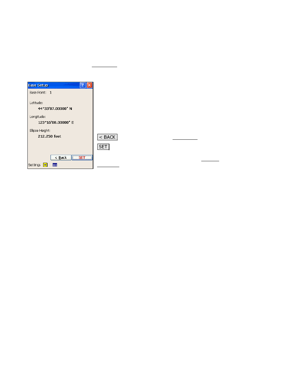 Base setup two – set | Spectra Precision Survey Pro 3.80 Recon GPS Reference Manual User Manual | Page 27 / 99