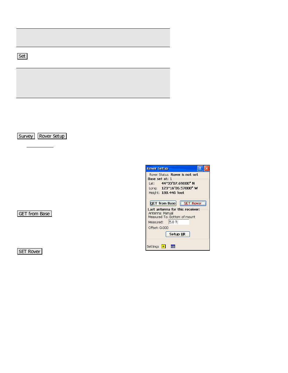 Rover setup | Spectra Precision Survey Pro 3.80 Recon GPS Reference Manual User Manual | Page 30 / 99