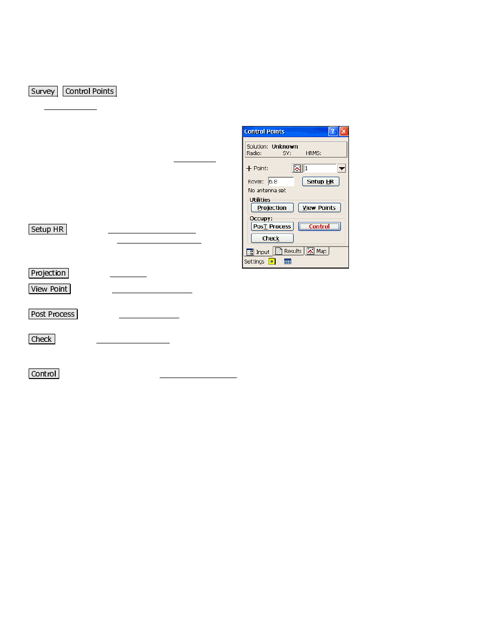 Control points | Spectra Precision Survey Pro 3.80 Recon GPS Reference Manual User Manual | Page 32 / 99