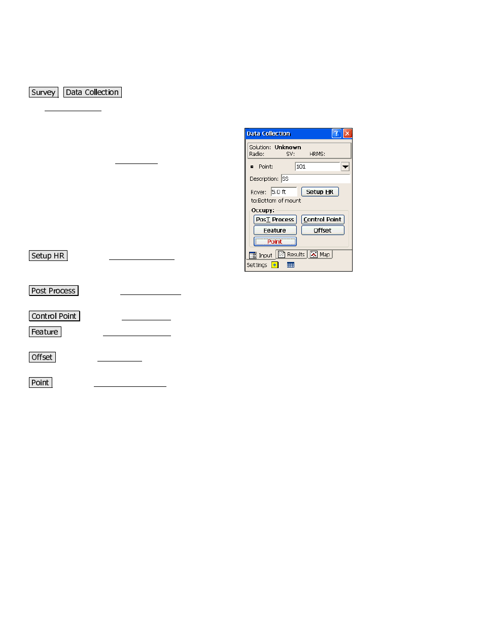 Data collection | Spectra Precision Survey Pro 3.80 Recon GPS Reference Manual User Manual | Page 36 / 99