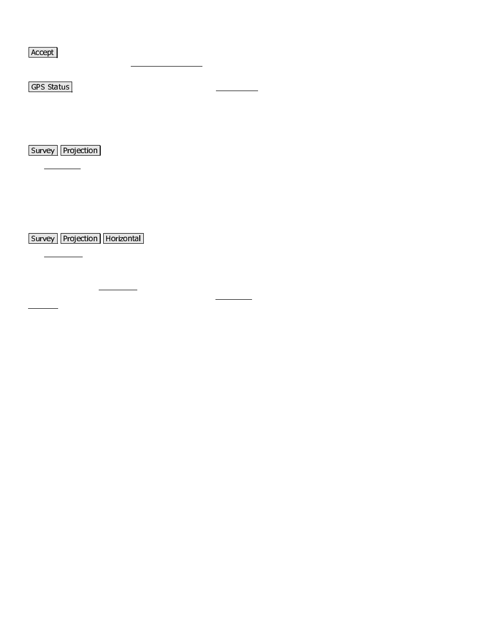 Projection screen, Horizontal card | Spectra Precision Survey Pro 3.80 Recon GPS Reference Manual User Manual | Page 40 / 99