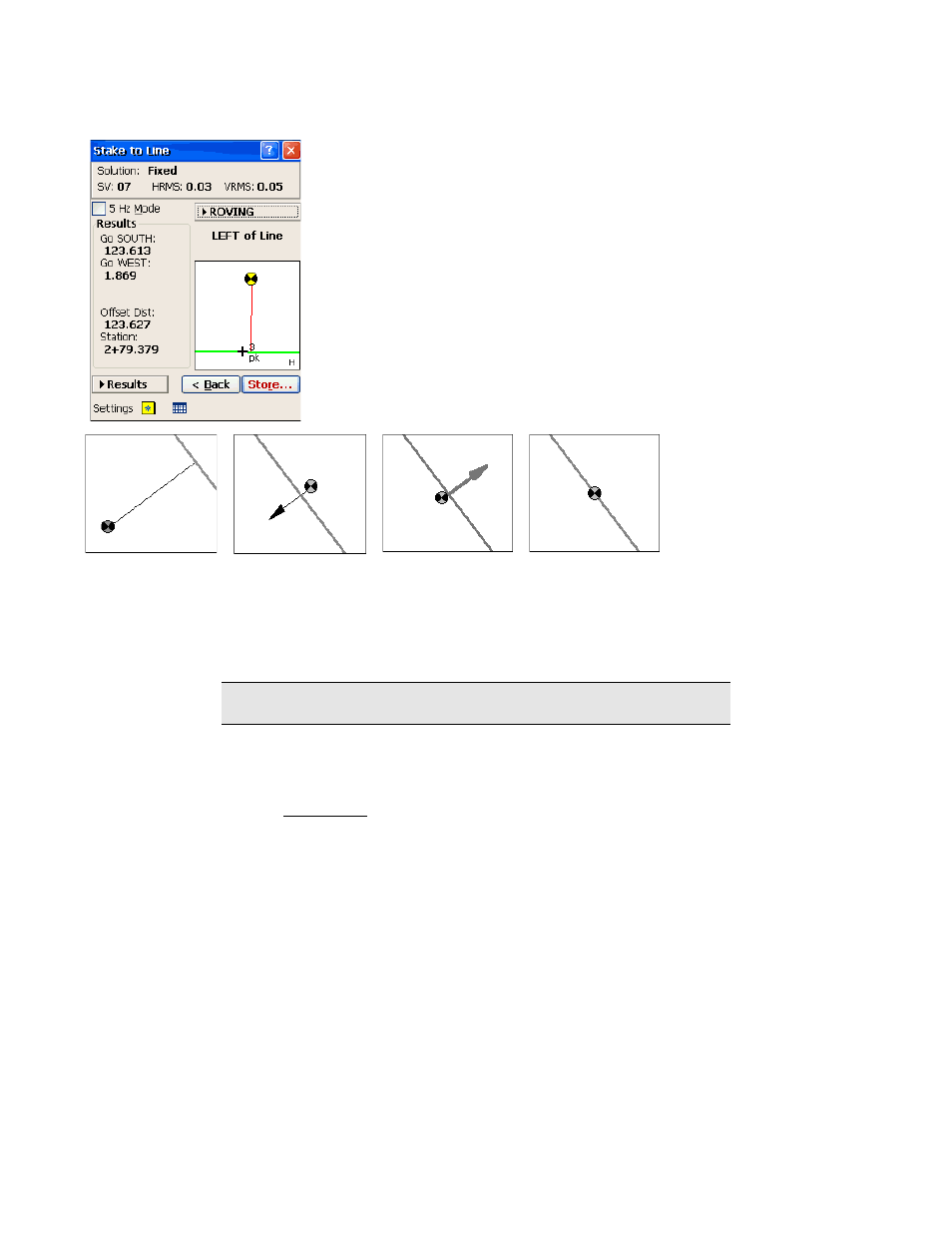 Stake to line – screen two | Spectra Precision Survey Pro 3.80 Recon GPS Reference Manual User Manual | Page 83 / 99