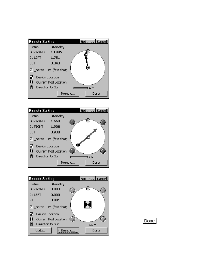 Stake out in remote mode | Spectra Precision Survey Pro CE v3.6 User Manual User Manual | Page 123 / 407