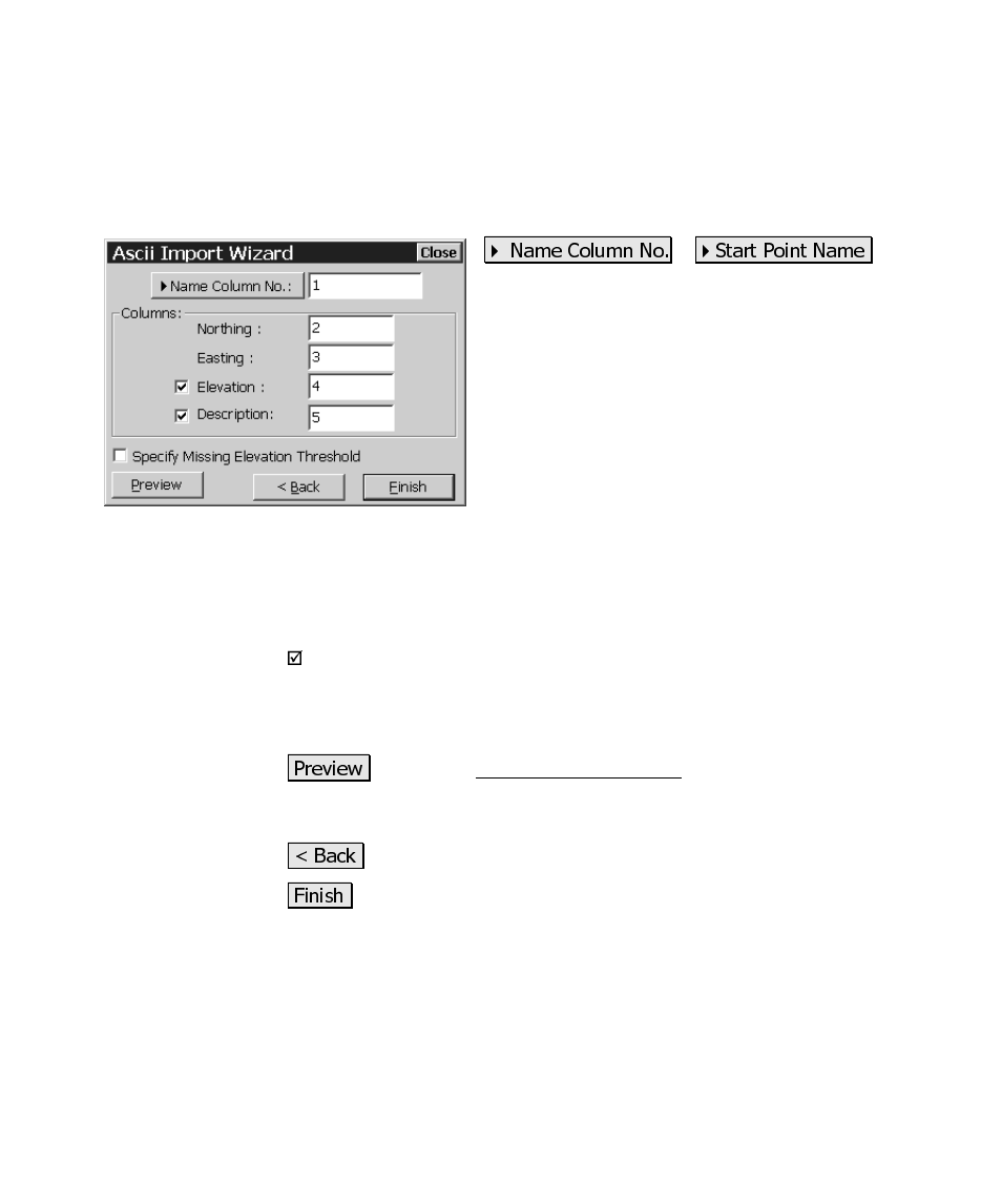 Import *.txt coordinates – screen two, Confirm point replace dialog box | Spectra Precision Survey Pro CE v3.6 User Manual User Manual | Page 170 / 407