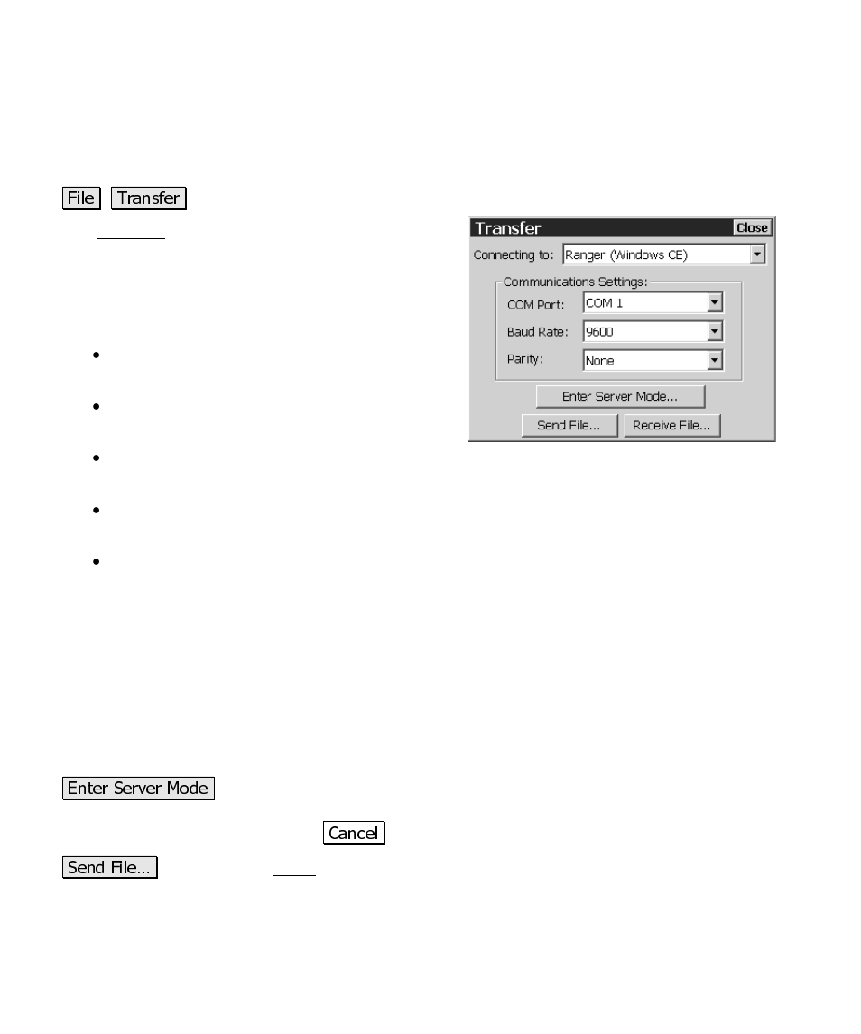 Transfer | Spectra Precision Survey Pro CE v3.6 User Manual User Manual | Page 179 / 407