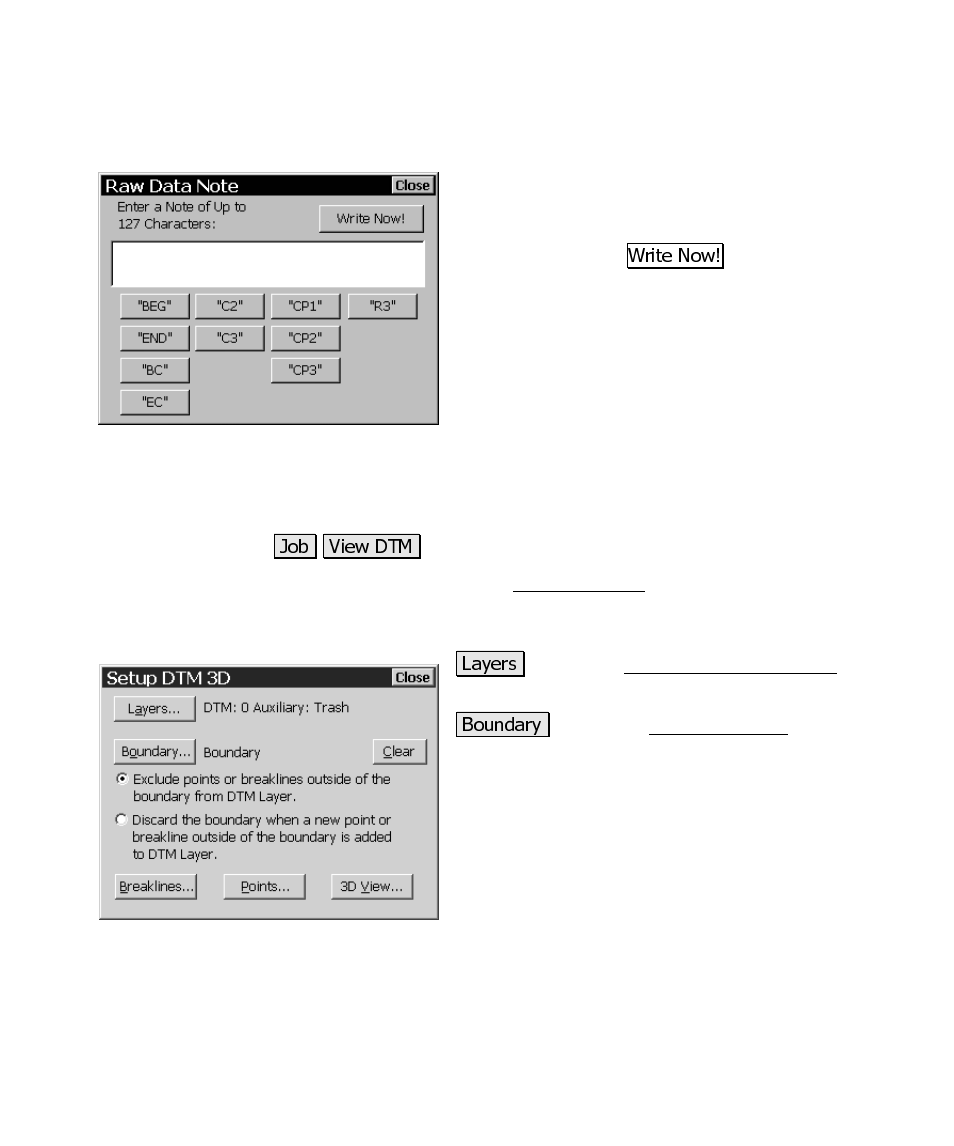 View dtm | Spectra Precision Survey Pro CE v3.6 User Manual User Manual | Page 216 / 407