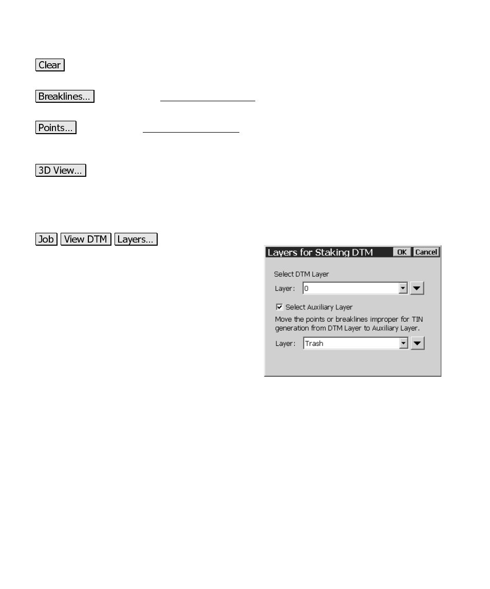 Layers for staking dtm | Spectra Precision Survey Pro CE v3.6 User Manual User Manual | Page 217 / 407