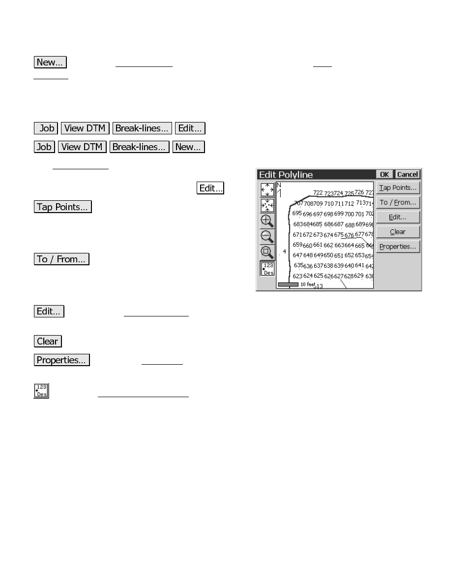 Edit polyline | Spectra Precision Survey Pro CE v3.6 User Manual User Manual | Page 219 / 407