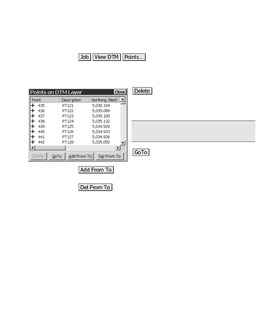 Points on dtm layer | Spectra Precision Survey Pro CE v3.6 User Manual User Manual | Page 220 / 407