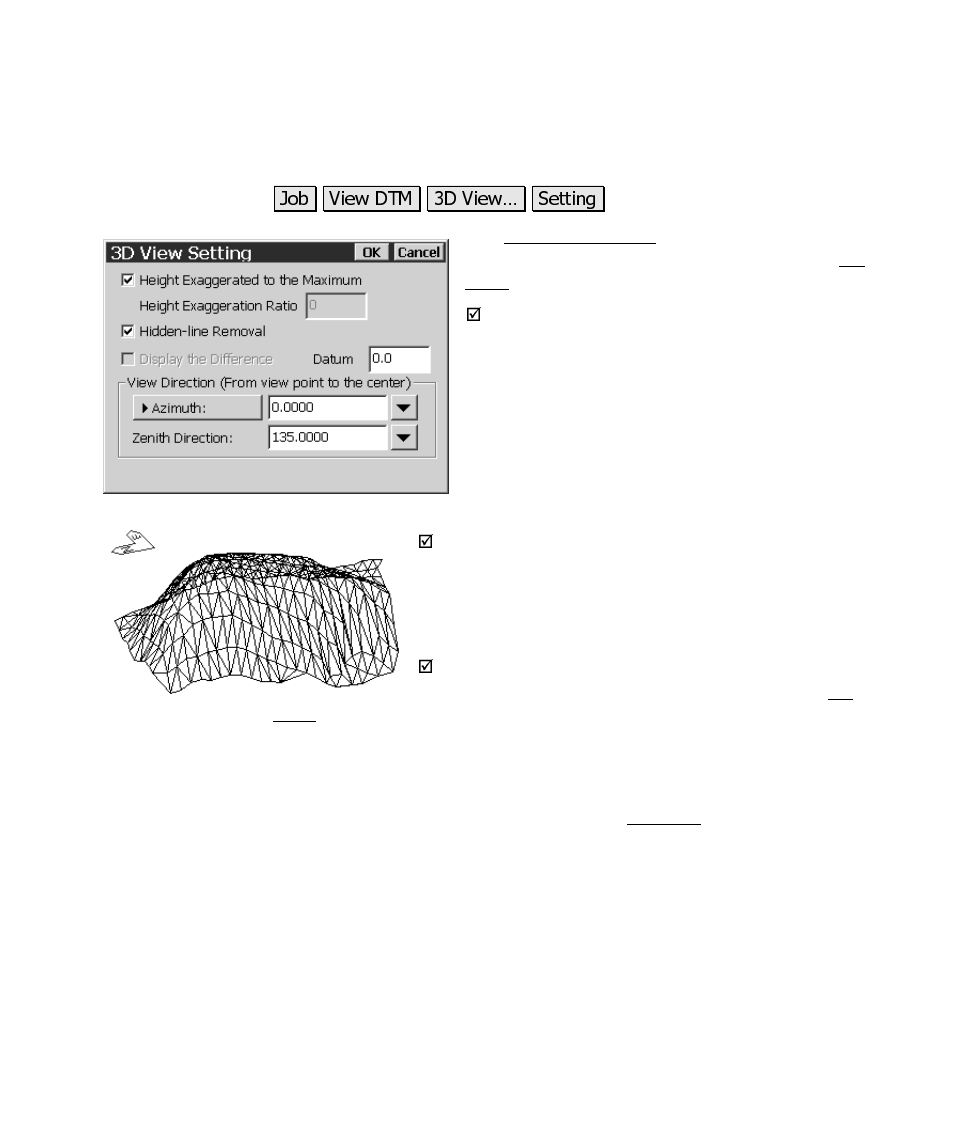 3d view settings | Spectra Precision Survey Pro CE v3.6 User Manual User Manual | Page 222 / 407