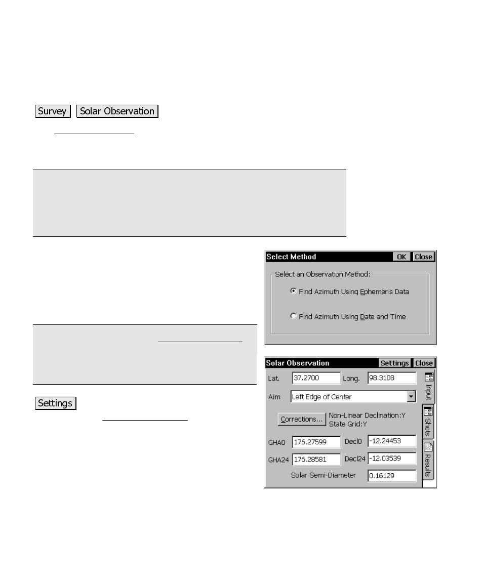 Solar observation, Warning | Spectra Precision Survey Pro CE v3.6 User Manual User Manual | Page 255 / 407