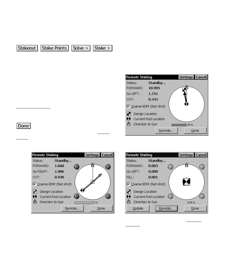 Remote staking | Spectra Precision Survey Pro CE v3.6 User Manual User Manual | Page 267 / 407