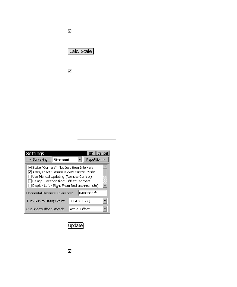 Stakeout settings | Spectra Precision Survey Pro CE v3.6 User Manual User Manual | Page 27 / 407