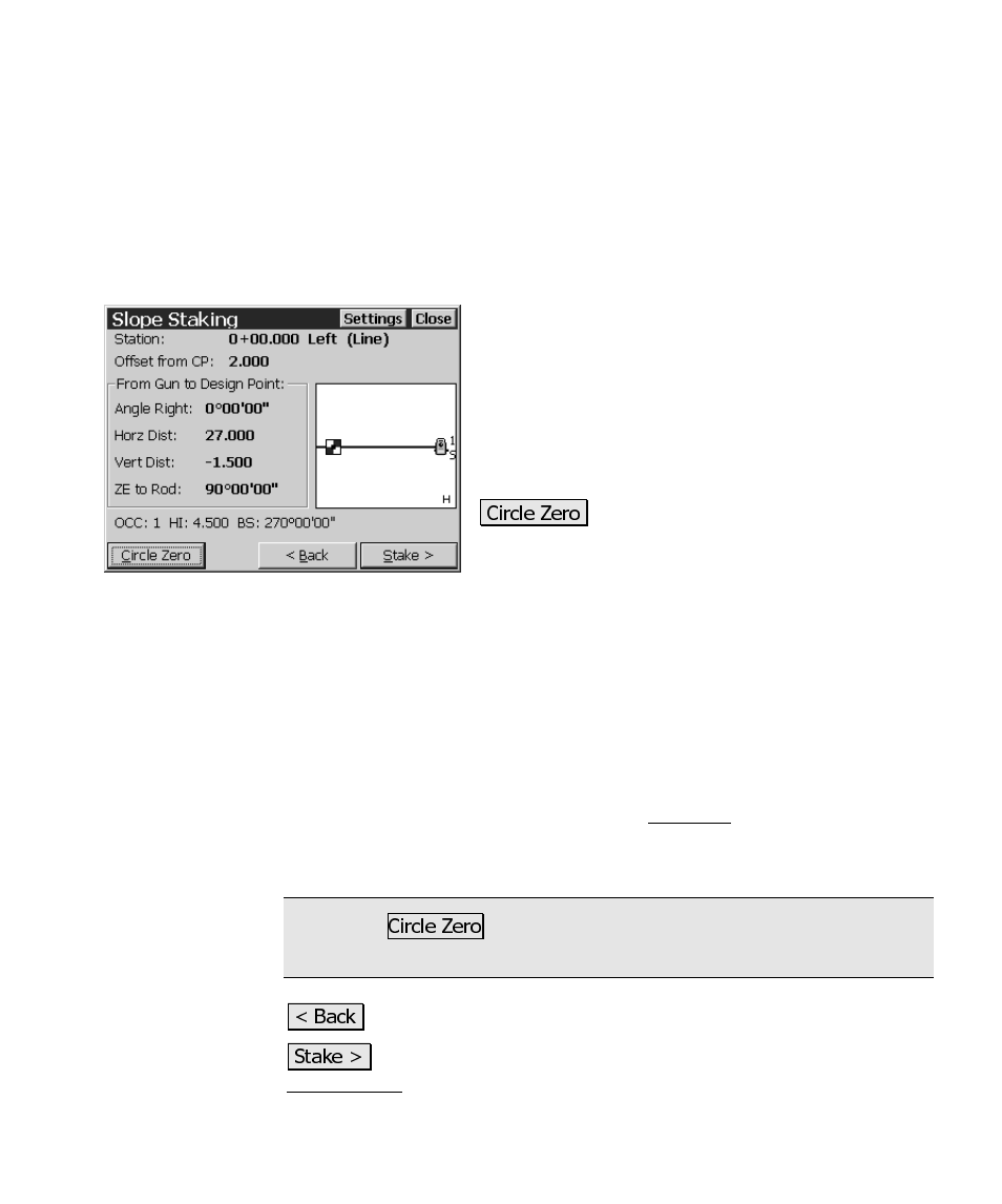 Slope staking offset stake – screen one | Spectra Precision Survey Pro CE v3.6 User Manual User Manual | Page 284 / 407