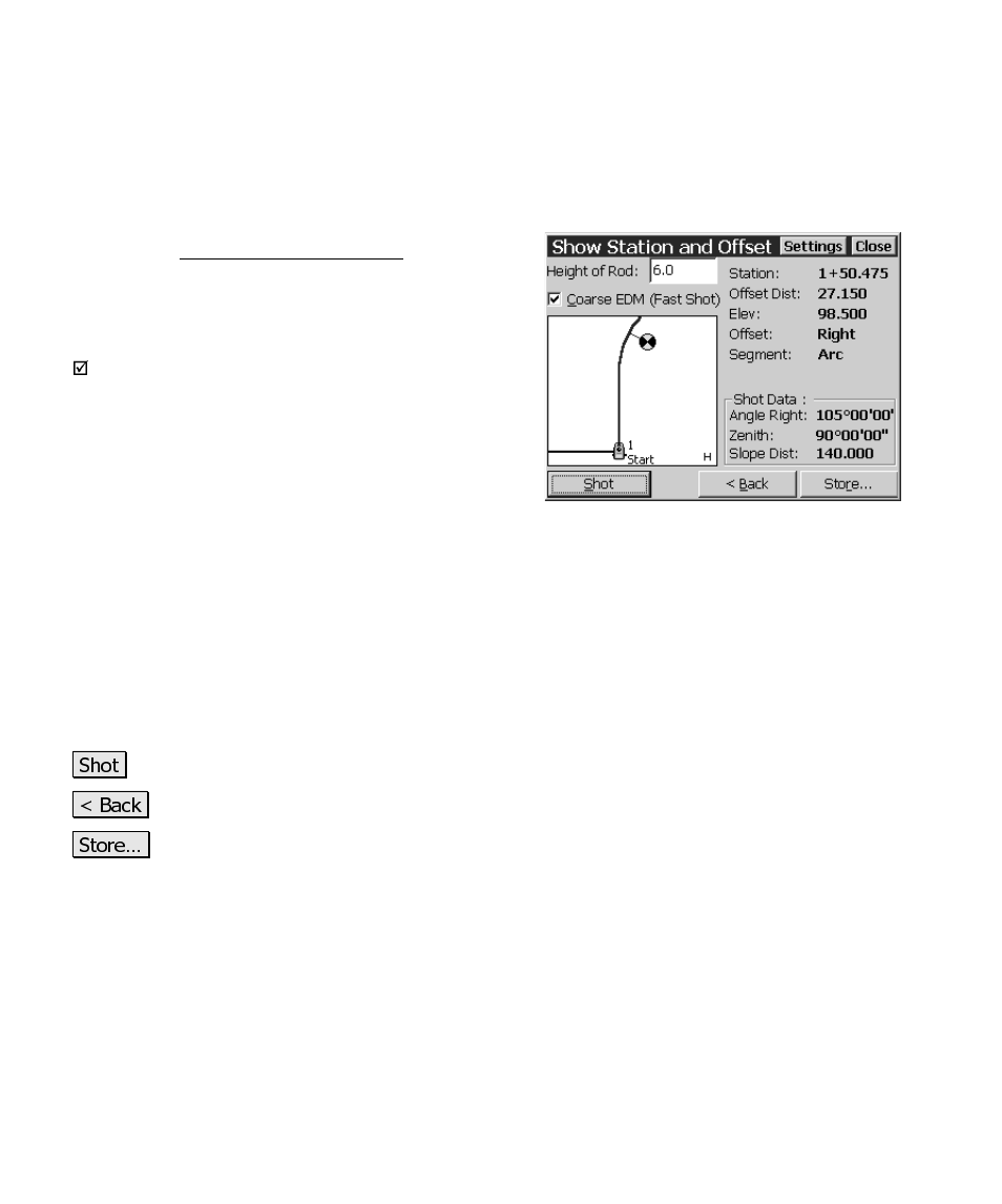 Show station and offset – screen two | Spectra Precision Survey Pro CE v3.6 User Manual User Manual | Page 297 / 407