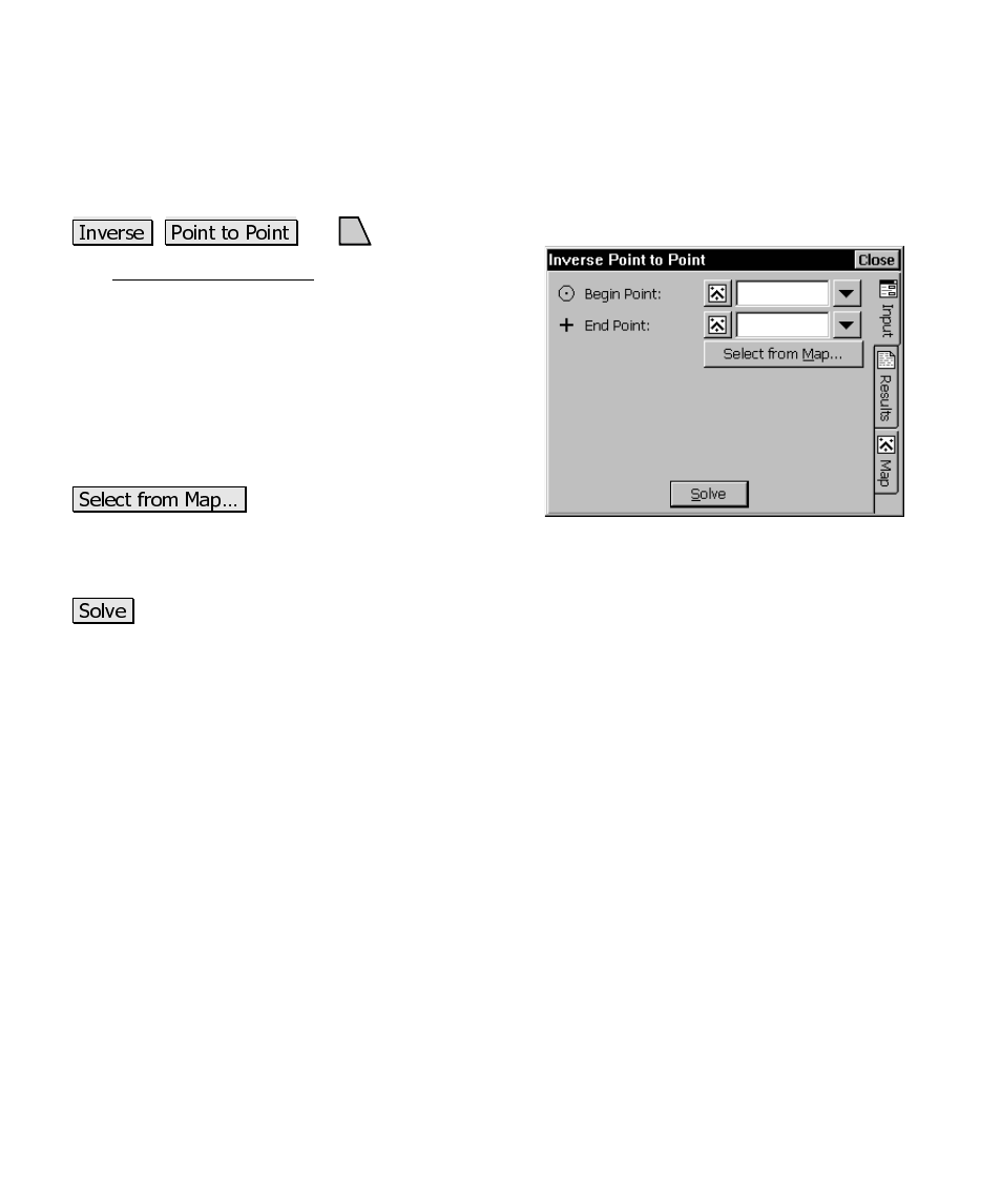 Inverse point to point, Results | Spectra Precision Survey Pro CE v3.6 User Manual User Manual | Page 311 / 407