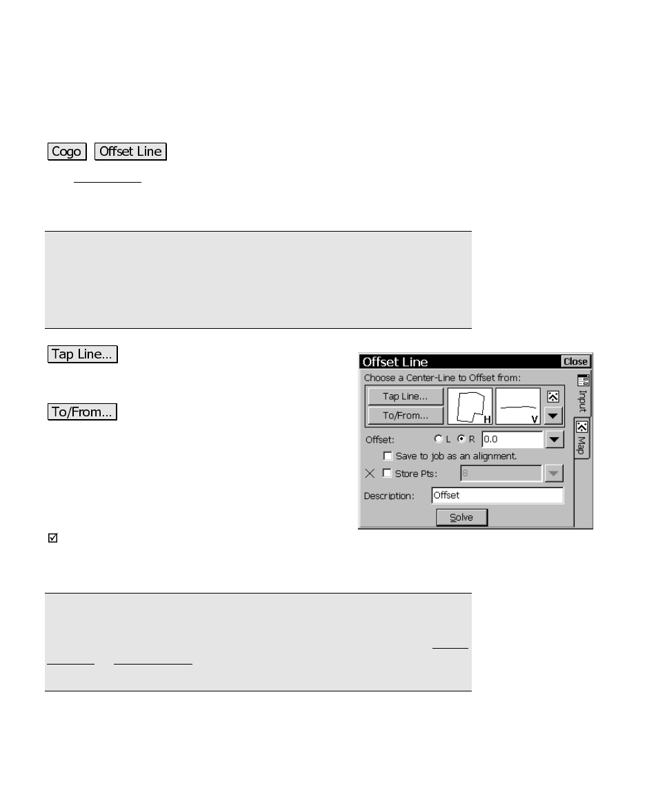 Offset line | Spectra Precision Survey Pro CE v3.6 User Manual User Manual | Page 321 / 407