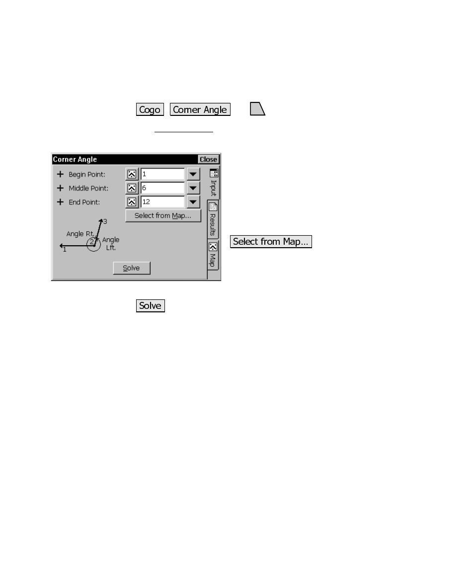 Corner angle, Results | Spectra Precision Survey Pro CE v3.6 User Manual User Manual | Page 324 / 407