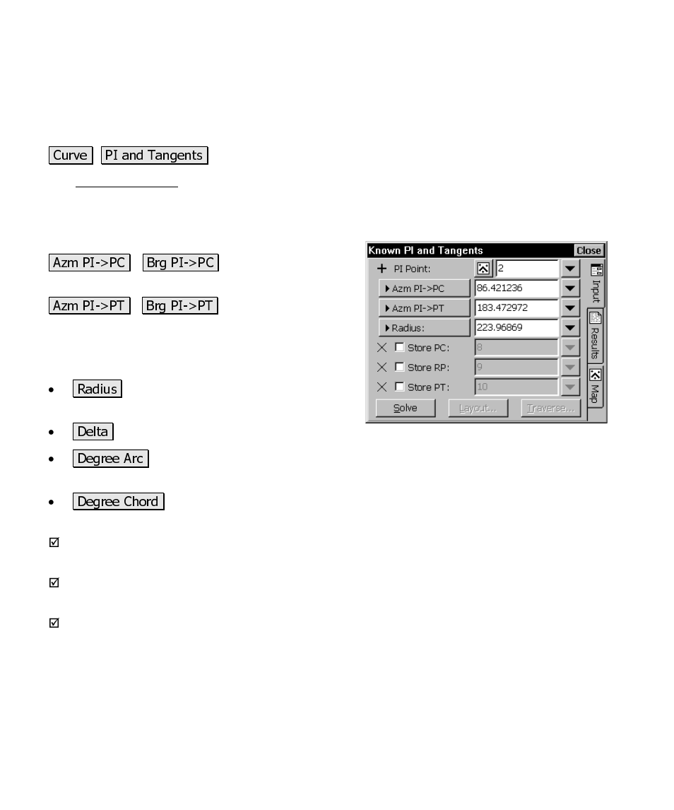Known pi and tangents | Spectra Precision Survey Pro CE v3.6 User Manual User Manual | Page 337 / 407