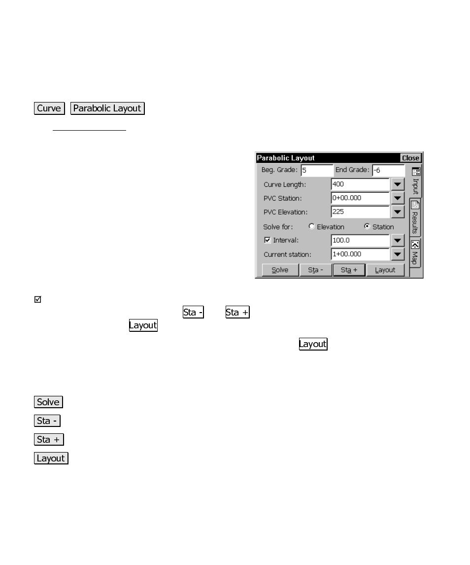 Parabolic layout | Spectra Precision Survey Pro CE v3.6 User Manual User Manual | Page 351 / 407