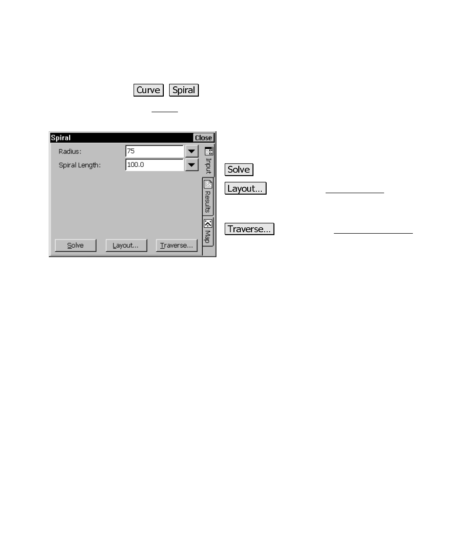 Spiral, Results | Spectra Precision Survey Pro CE v3.6 User Manual User Manual | Page 354 / 407