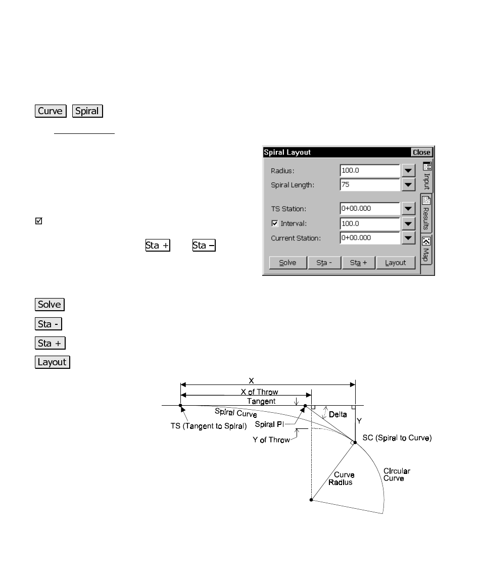 Spiral layout, Results | Spectra Precision Survey Pro CE v3.6 User Manual User Manual | Page 355 / 407