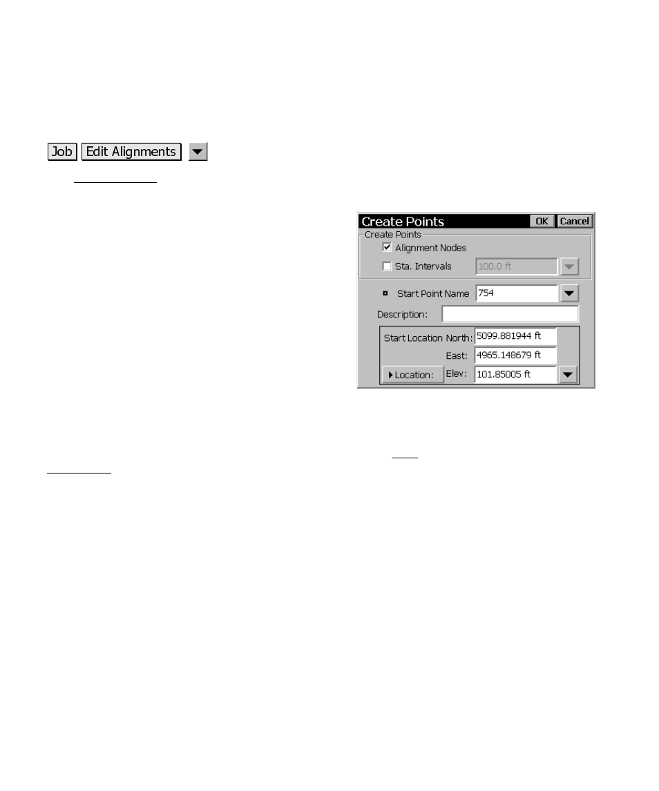 Create points screen | Spectra Precision Survey Pro CE v3.6 User Manual User Manual | Page 395 / 407