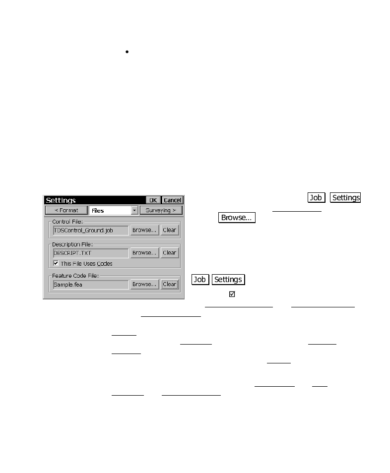 Using feature codes in survey pro | Spectra Precision Survey Pro CE v3.6 User Manual User Manual | Page 43 / 407