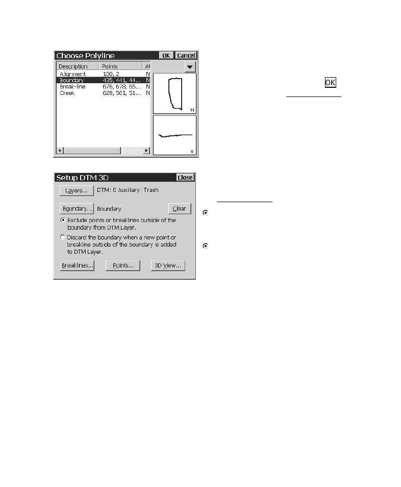 Select any break-lines (optional) | Spectra Precision Survey Pro CE v3.6 User Manual User Manual | Page 97 / 407