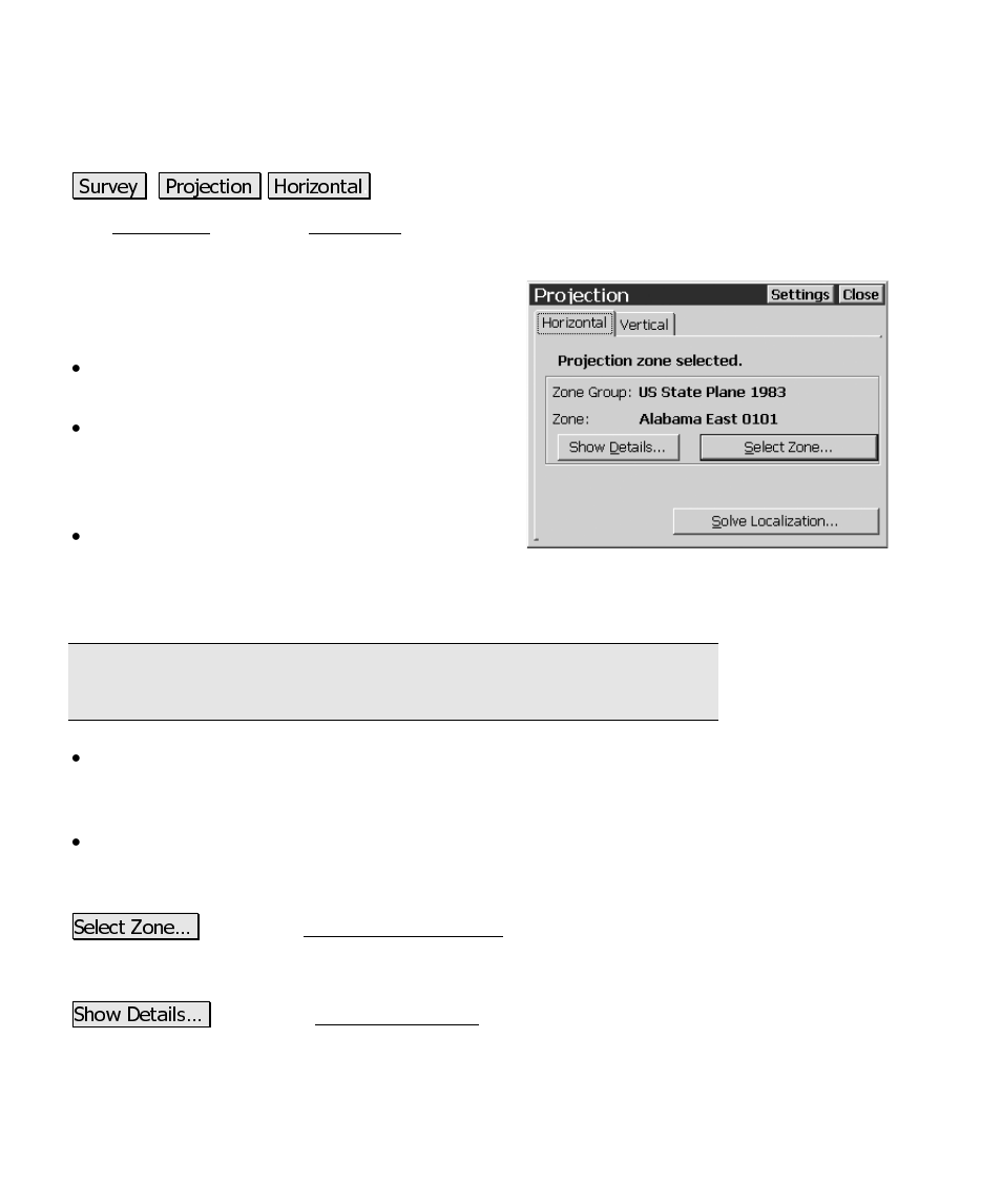 Mapping plane | Spectra Precision Survey Pro CE v3.60 GPS User Manual User Manual | Page 133 / 187