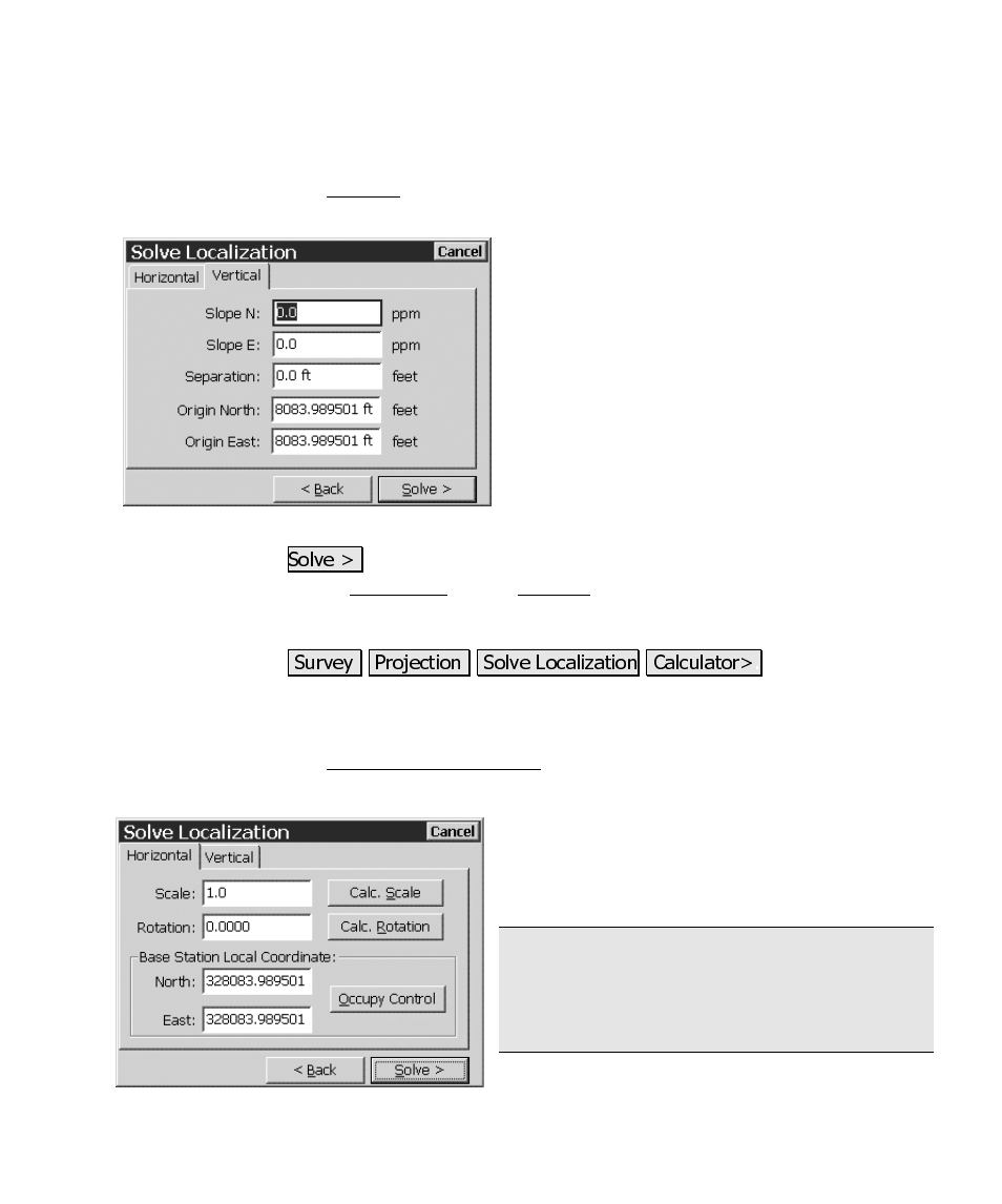 Localization calculator | Spectra Precision Survey Pro CE v3.60 GPS User Manual User Manual | Page 146 / 187