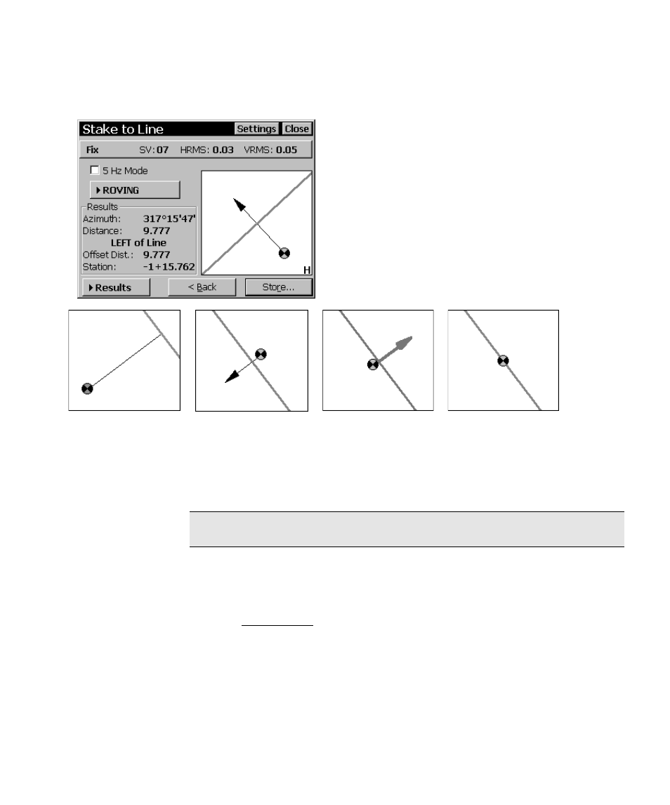 Stake to line – screen two | Spectra Precision Survey Pro CE v3.60 GPS User Manual User Manual | Page 172 / 187