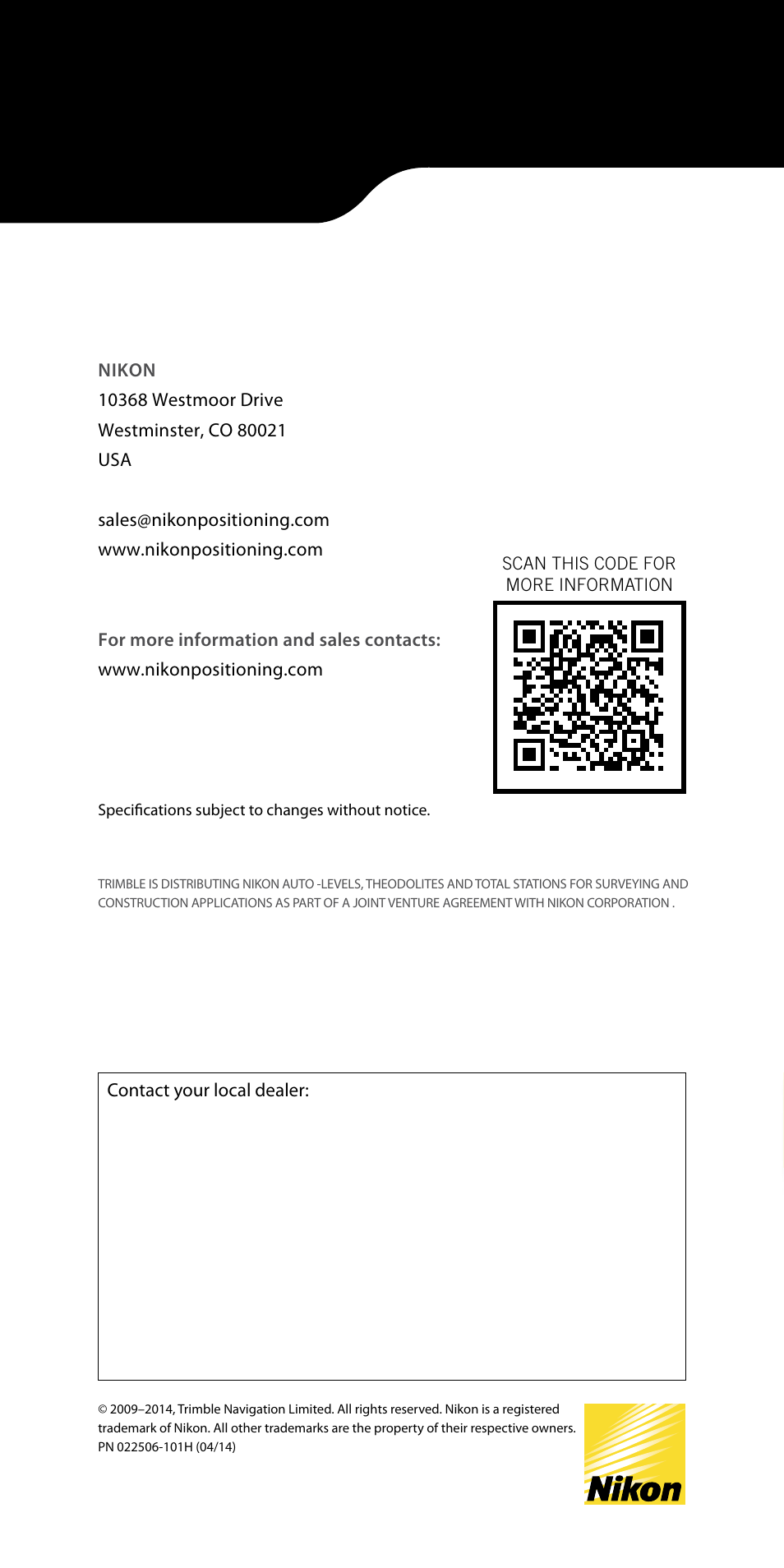 Spectra Precision Nikon Catalog Combined User Manual | Page 28 / 28