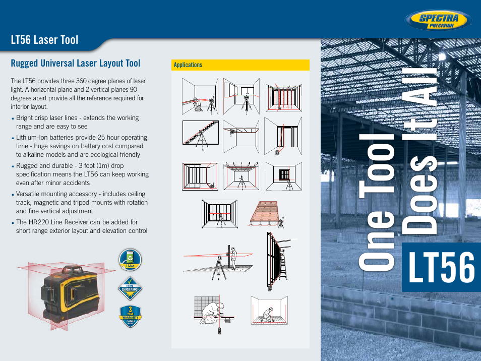Lt56 | Spectra Precision LT56 Universal Laser Layout Tool User Manual | Page 2 / 2