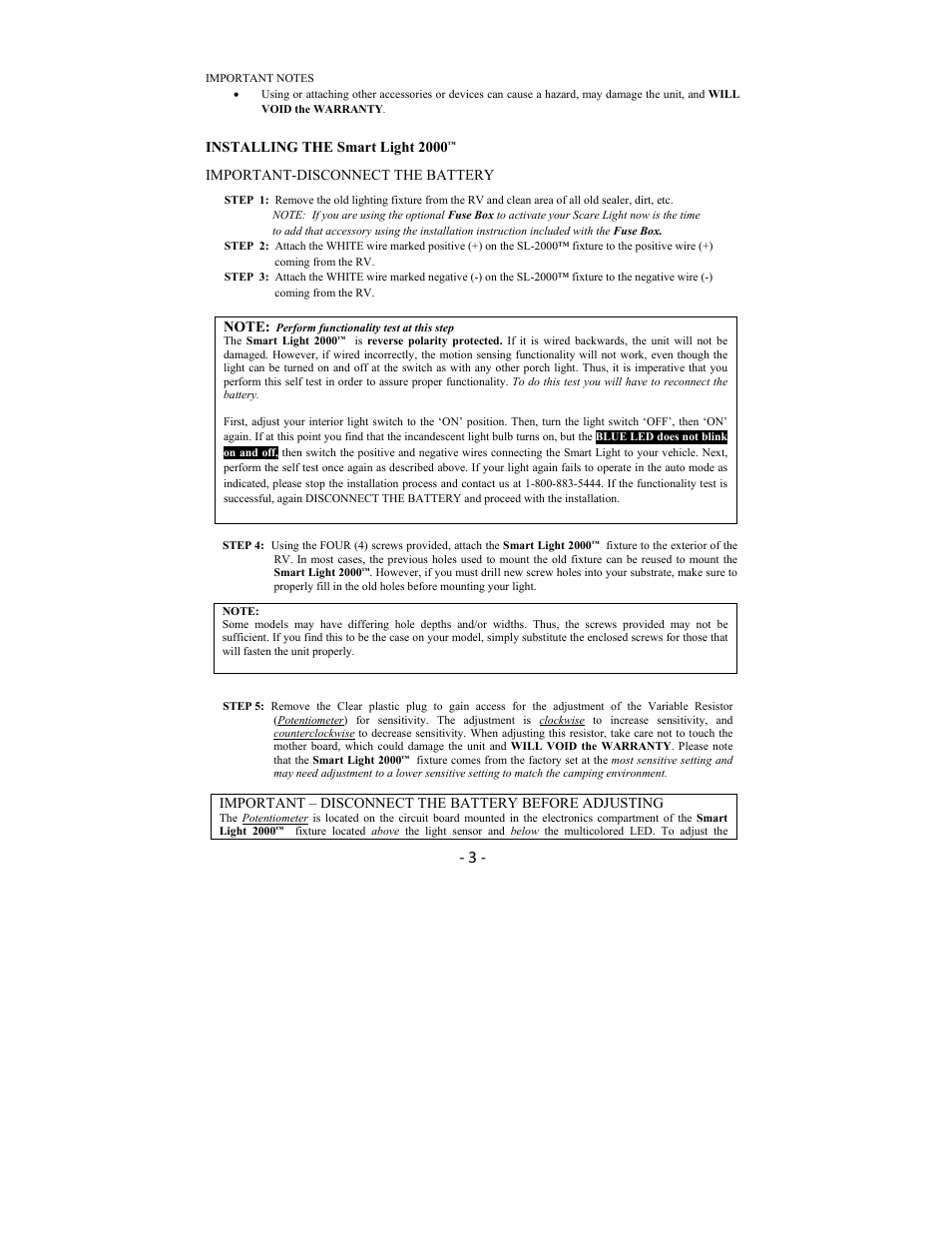 Star Lights Smart Light 2000 User Manual | Page 3 / 7