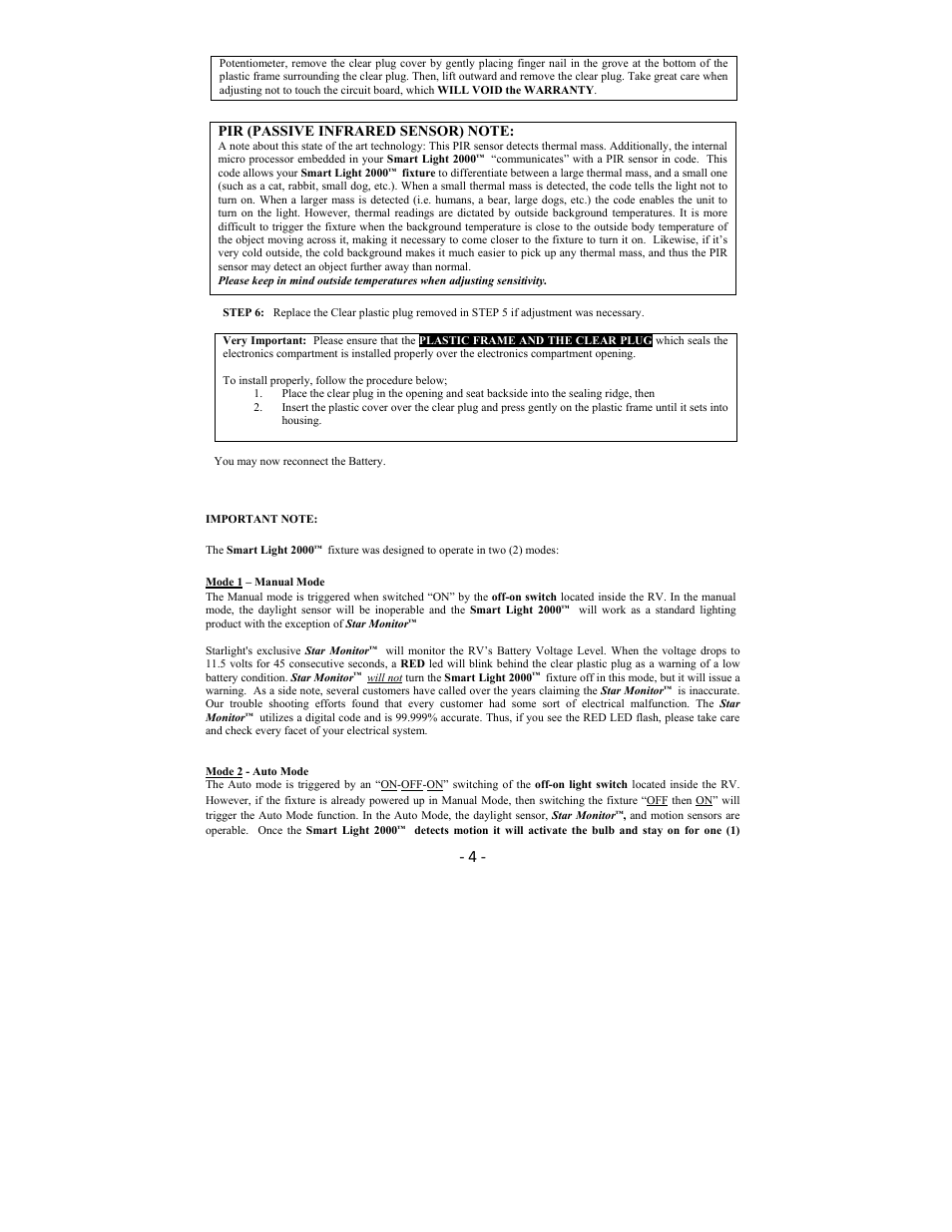 Star Lights Smart Light 2000 User Manual | Page 4 / 7