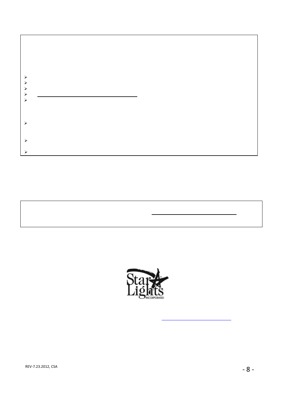 Limited warranty | Star Lights Smart Light 1000 User Manual | Page 8 / 8
