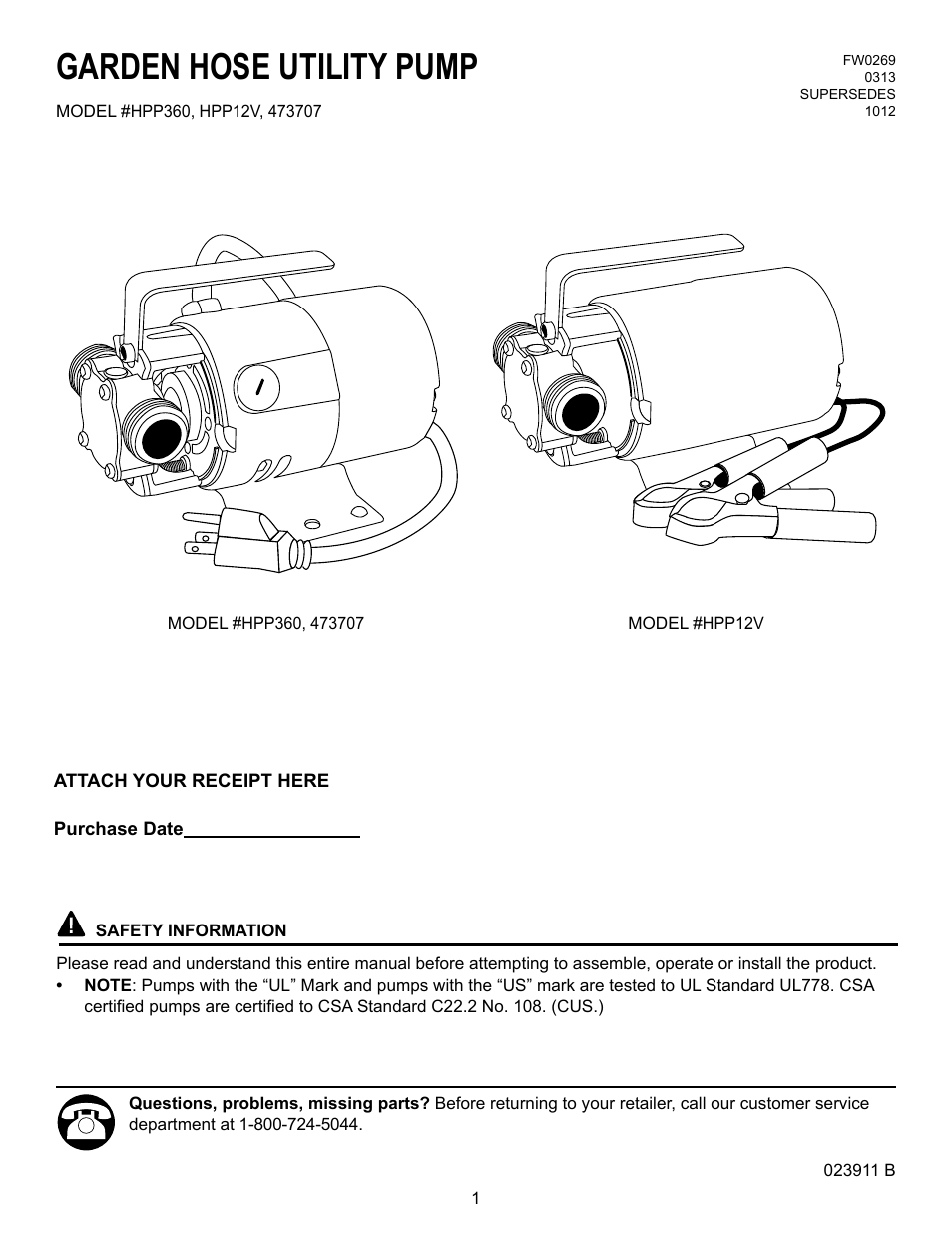 Star Water Systems 473707 User Manual | 5 pages