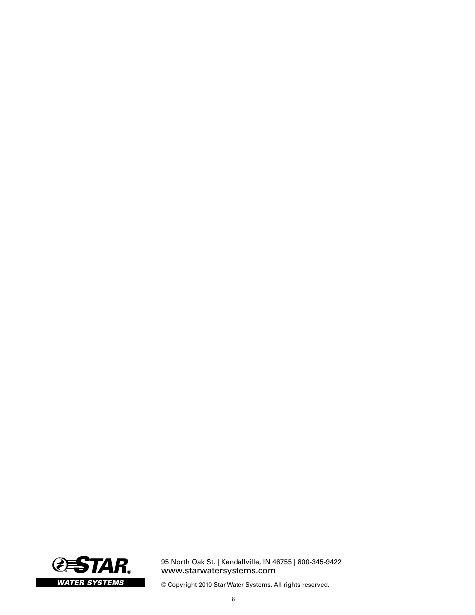 Star Water Systems S1503 User Manual | Page 8 / 24